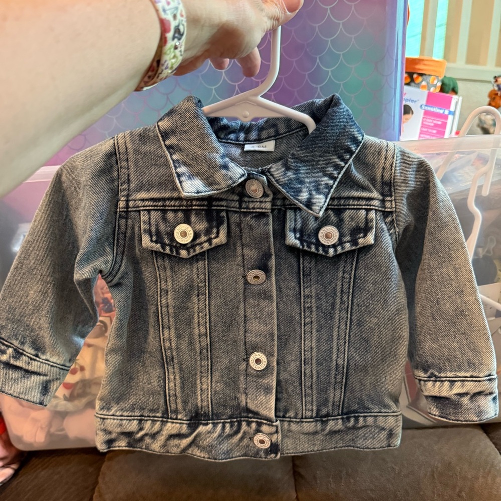 Denim Baby Jacket, ‘Lil Sis’ on the back